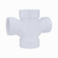 PVC Double Reducing Sanitary Tee, Hub, 2 in x 2 in x 1 1/2 in x 1 1/2 in Pipe Size