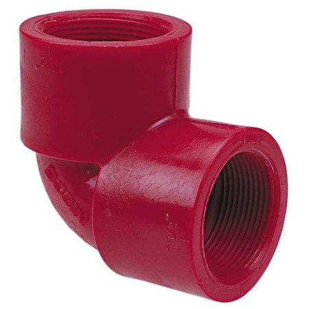 PVDF, 90 Elbow, 1/2 in NPT, 1/2 in NPT