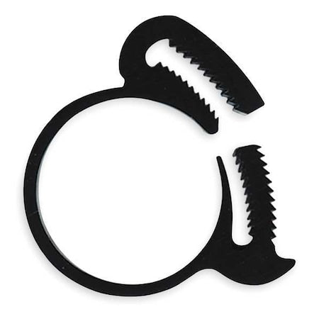 Snap-Mini Clamp,Black,1.028"Max ID,PK10