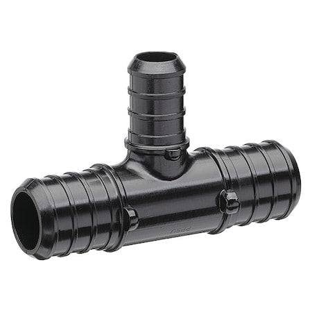 Tee,Polymer,Barbed3/4in,3/4in,1/2in