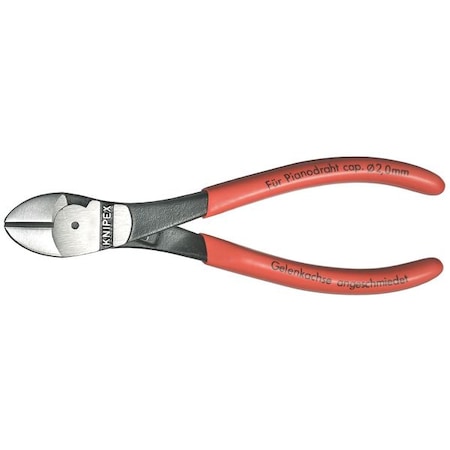7 1/4 in 74 High Leverage Diagonal Cutting Plier Standard Cut Oval Nose Uninsulated