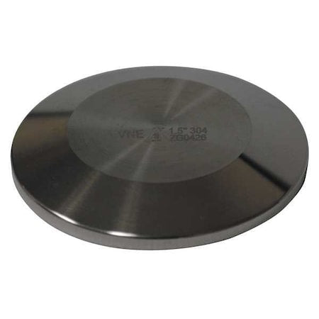 Cap, Stainless Steel, Clamp 1 1/2 in