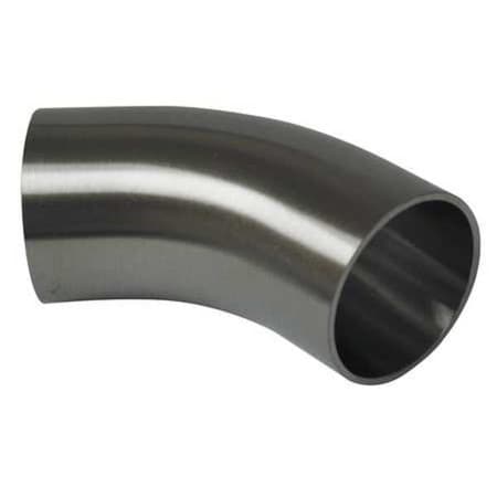 1-1/2" Butt Weld T316L SS Long Tangent 45 Degree Elbow