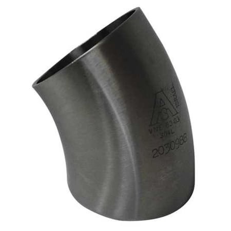 4" Butt Weld T304 SS Short Tangent 45 Degree Elbow