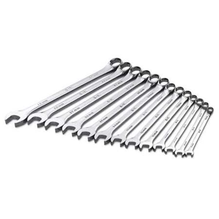 Combo Wrench Set, Long, Polish, 7-19mm, 13Pc