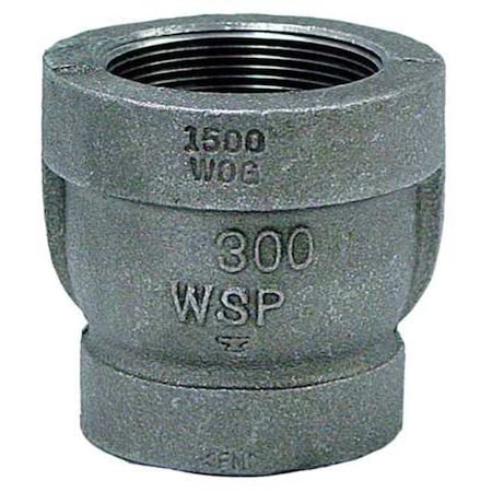 Reducing Coupling Reducer Coupling, 1" x 1/2" Pipe, FNPT, Malleable Iron, Class 300