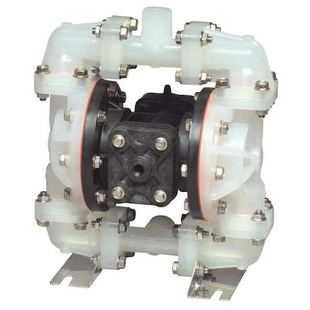 Double Diaphragm Pump, Polypropylene, Air Operated, 23 GPM