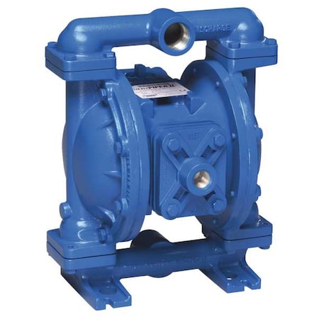Double Diaphragm Pump, Aluminum, Air Operated, 45 GPM 220 Degrees F