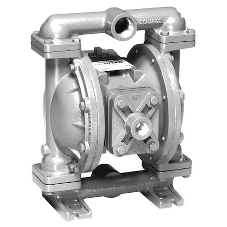Double Diaphragm Pump, Stainless steel, Air Operated, 45 GPM