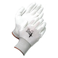 Coated Gloves, Polyurethane, Smooth, Palm, Not Rated Abrasion Level, White, XS (6) 1 PR