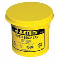 Bench Can 0.25 gal Steel Can, Steel Plunger, 4 1/2 in Dasher Plate Dia., Yellow