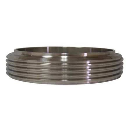 1" Bevel Seat T304 SS Threaded Short Ferrule