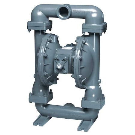 Double Diaphragm Pump, Aluminum, Air Operated, 150 GPM 275 Degrees F