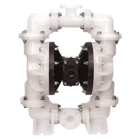 Double Diaphragm Pump, Polypropylene, Air Operated, Santoprene