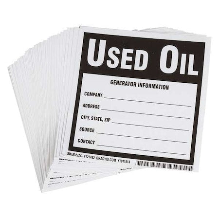 DOT Handling Label, Vinyl, 6" W, 6" H