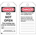 Danger Tag, Danger, Polyester, 3 in Width, 5 3/4 in Height, Write On Surface: Yes ,25 PK