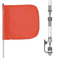 Warning Whip, White Whip, Orange Flag, Fiber Glass, Split Pole