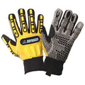 Anti-Vibration Gloves,M,Black/Yellow,PR