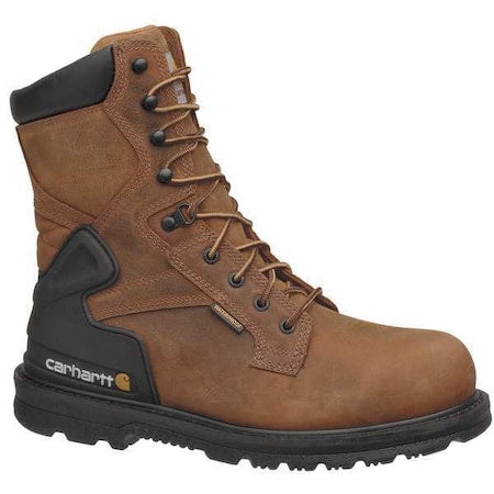 Men's 8-Inch Work Boot, 10 M, Steel Toe, 8 in H, Brown, CMW8200
