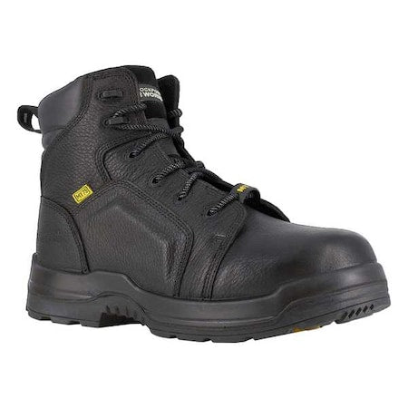 More Energy, Men's 6-Inch Work Boot, Composite Toe W, Leather, 6 in Height, Black