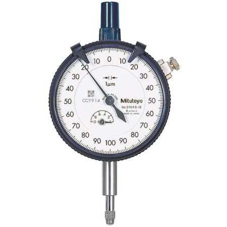 Dial Indicator,0 to 1mm,0-100-0