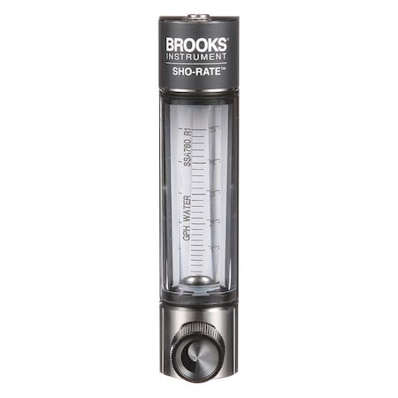 Flowmeter,Water,.2 to 5 GPH,Glass