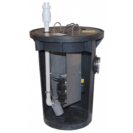 GrinderPumpSystem,15ft,0.5hp,115VAC