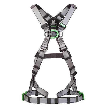 V-FIT Full Body Harness, 2XL, 400 lb., Quick-Connect Chest/ Tongue Leg Straps