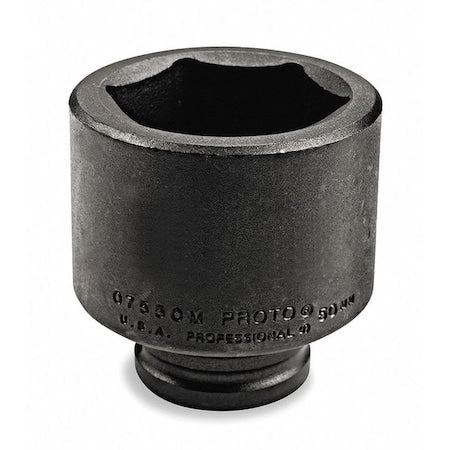 3/4 in Drive Impact Socket 40 mm Size 6 pt Standard Depth, Black Oxide