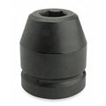 1 in Drive Impact Socket 54 mm Size 6 pt Standard Depth, Black Oxide