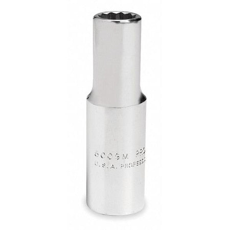 3/8 in Drive, 3/4" SAE Socket, 12 Points,  Steel, Blk Oxd, 3/4 in