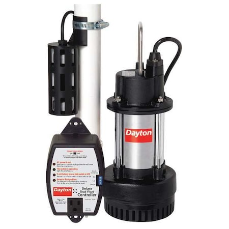 1/2 HP 2" F Submersible Sump Pump 120V AC Dual Float