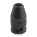 1/4 in Drive Impact Socket Standard Socket, black oxide,10 mm