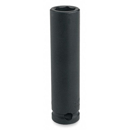 1/2 in Drive Impact Socket 29 mm Size 6 pt Deep Depth, Black Oxide