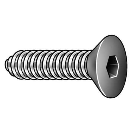 7/16"-14 Socket Head Cap Screw, Flat, Black Oxide Alloy Steel, 1 in Length, 100 PK