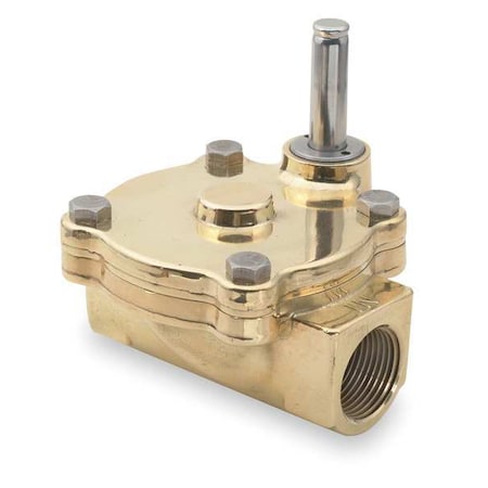 Brass Solenoid Valve Less Coil, Normally Closed, 1 in Pipe Size