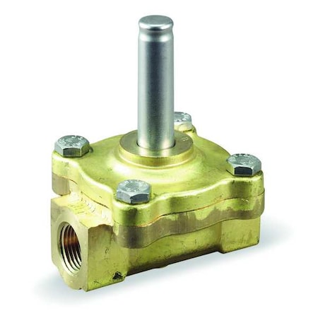 Brass Steam Solenoid Valve Less Coil, Normally Closed, 3/4 in Pipe Size