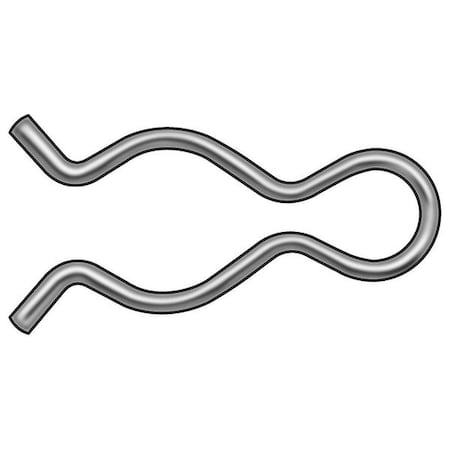 Bridge Cotter Pin, 3/64 in Dia, 3/4 in L, Stainless Steel, 100 PK