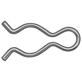 Bridge Cotter Pin, 1/8 in Dia, 2-9/32 in L, Stainless Steel, 50 PK
