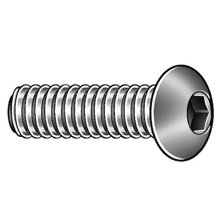3/8"-16 Socket Head Cap Screw, Button, Black Oxide Alloy Steel, 1 in Length, 50 PK