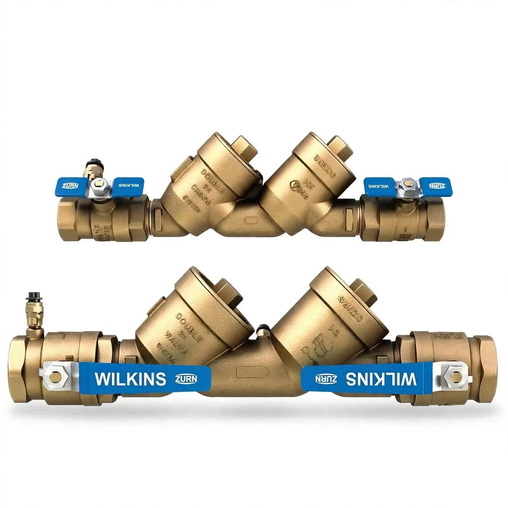 Zurn Wilkins 1.25" Double Check Valve Backflow Preventer