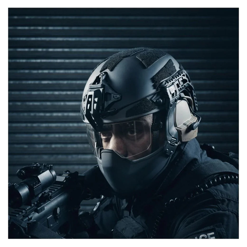 Caiman Ballistic Mandible Guard - Stops 9mm & High-Speed Shrapnel - Ballistic Rated