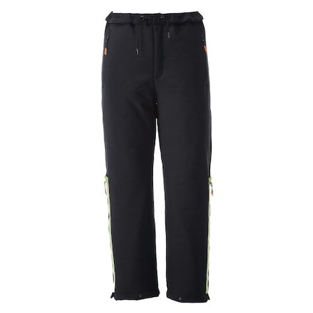 Men's Insulated Quilted Pants, S, Black, Polyester Spandex
