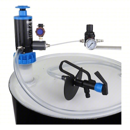 Air Drum Pump, 4.5 gpm, 10 psi, 1:1
