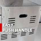 82" 6-Burner 85000 BTU Silver Outdoor Kitchen Island Grill + Storage Cabinets & Drawers & Sink/Faucet