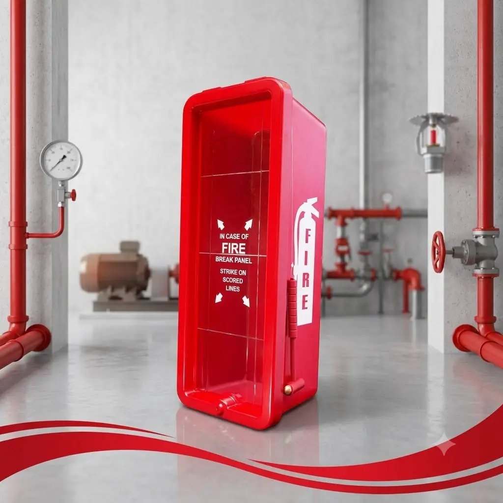 Fire Extinguisher Cabinet 10 lb Red for Easy Access