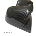 ABS Mirror Covers for Model 3/Y | 4 Finishes | 3M Tape | Scratch Protection | 3 Versions
