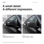 ABS Mirror Covers for Model 3/Y | 4 Finishes | 3M Tape | Scratch Protection | 3 Versions
