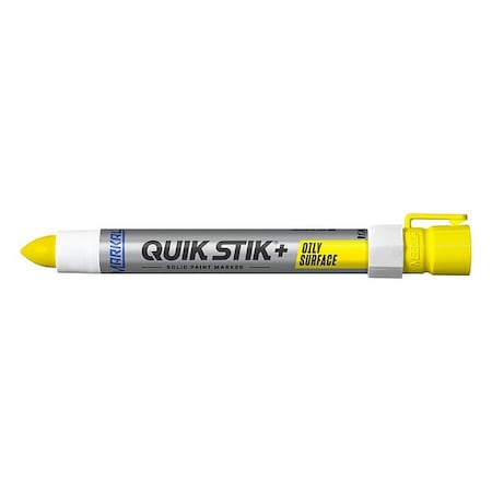 Solid Paint Marker, 6 in L, Yellow, Paint