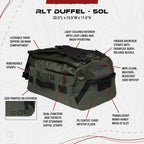 Vertx RLT 50L Duffel Bag - Haul 50L at 2.9 lbs & Repel Water - Built for Rugged Terrain